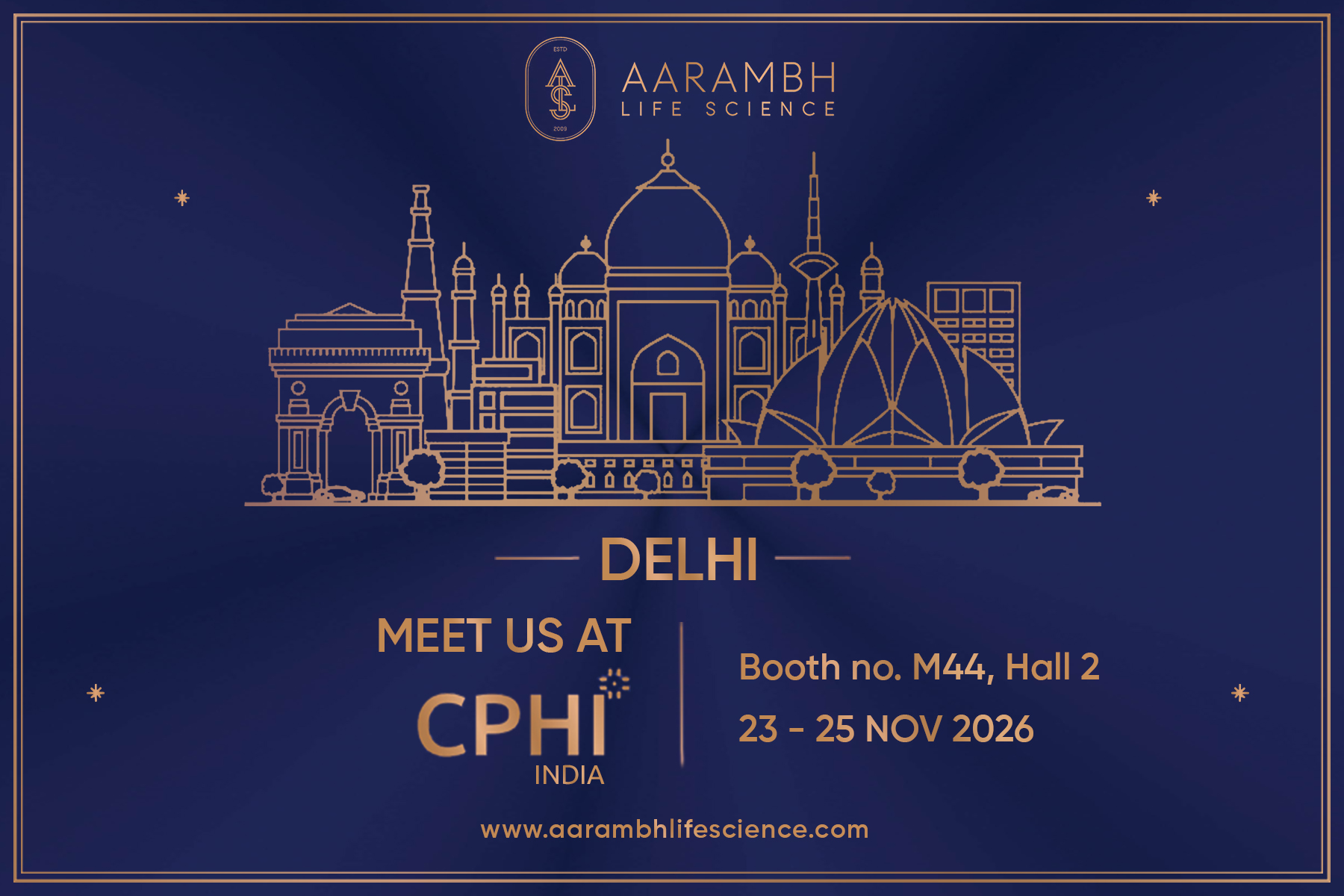 CPHI Milan 2026 Aarambh Life Science